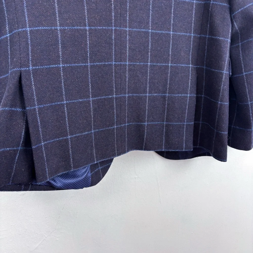 Sand Copenhagen Men’s Virgin Wool Plaid Blazer Sz 52
